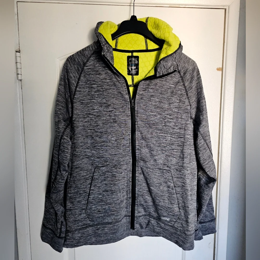 Men's Grey Jacket Flex American Eagle XL Textured